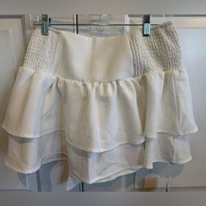 Women’s Halara white skirt with bow on back size small NEW WITH TAGS